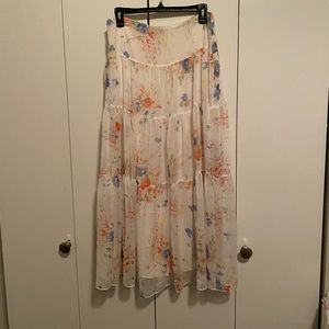 Romantic Beautiful Flowing Floral Ralph Lauren Maxi Skirt